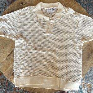 Obey Cream Polo Shirt Textured Casual Style